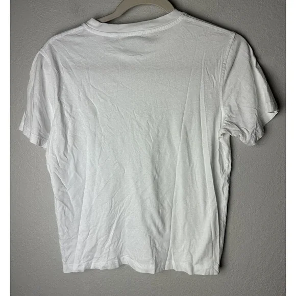 Alexander McQueen Womens SMALL White T Shirt Embroidered Swallow Bird - Picture 2 of 5